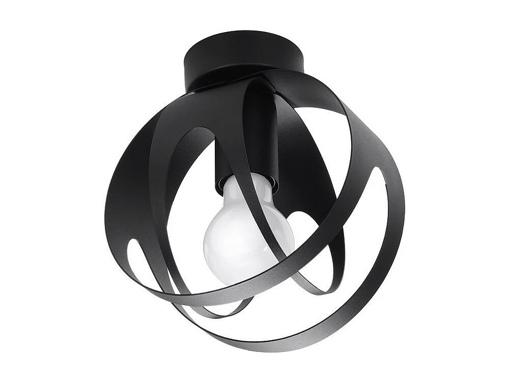 Sollux Lighting Tulos Semi Plafonnier, Noir, 1x E27
