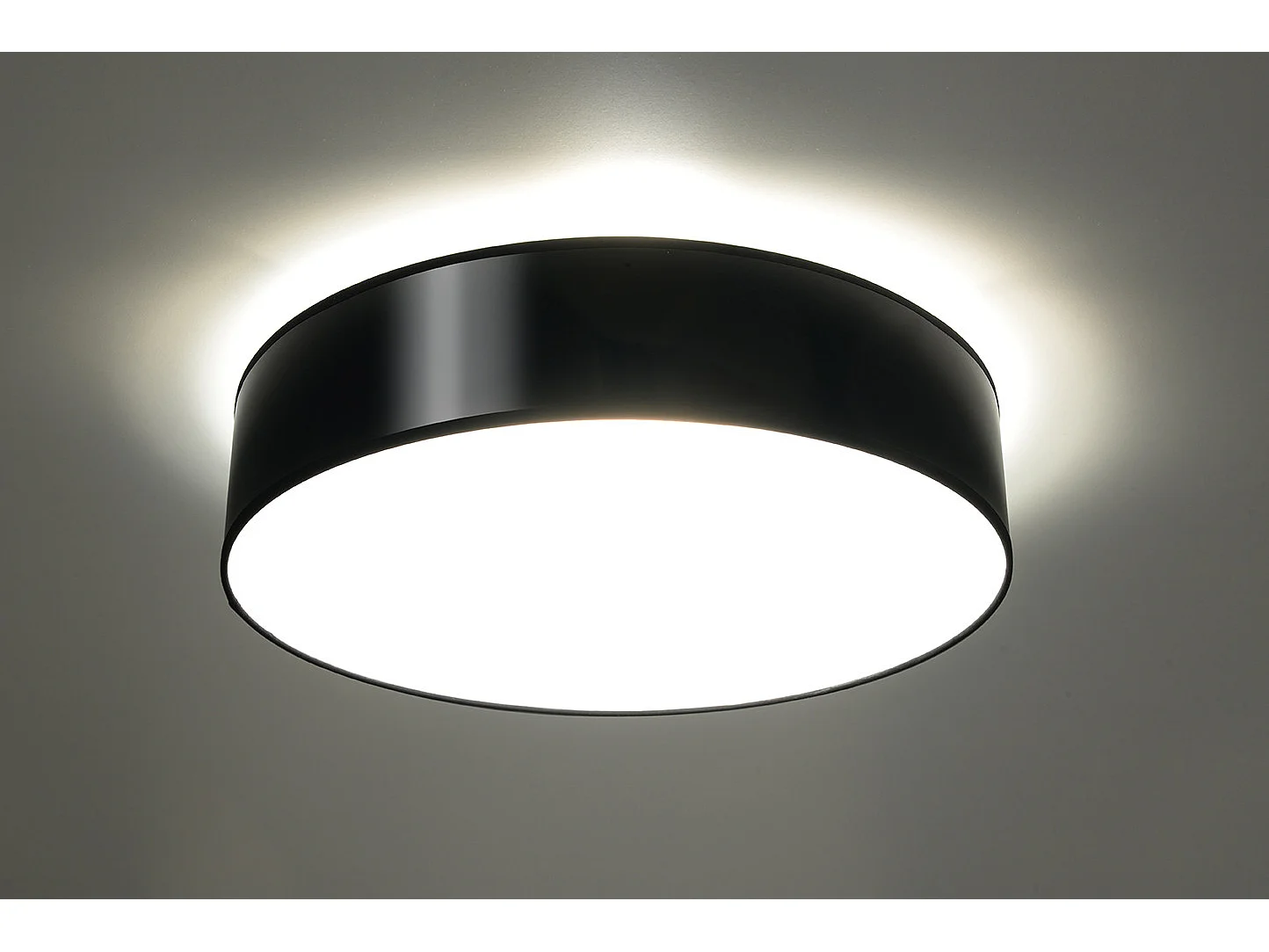 Sollux ARENA Plafonnier Cylindrique Noir 55cm E27