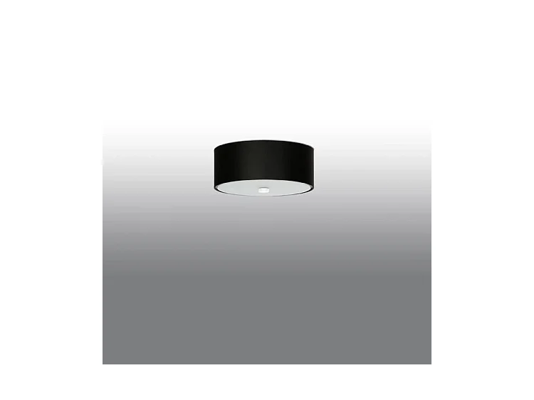 Sollux SKALA Plafonnier Cylindrique Noir 30cm E27