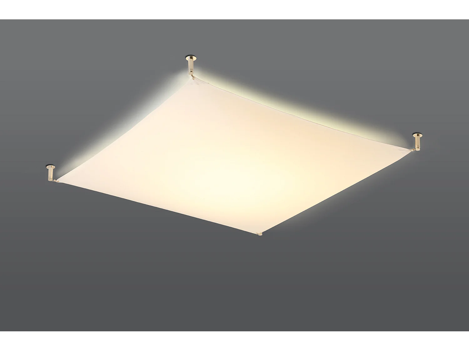 Sollux LUNA Tissu Décoratif Encastré Blanc Clair G13