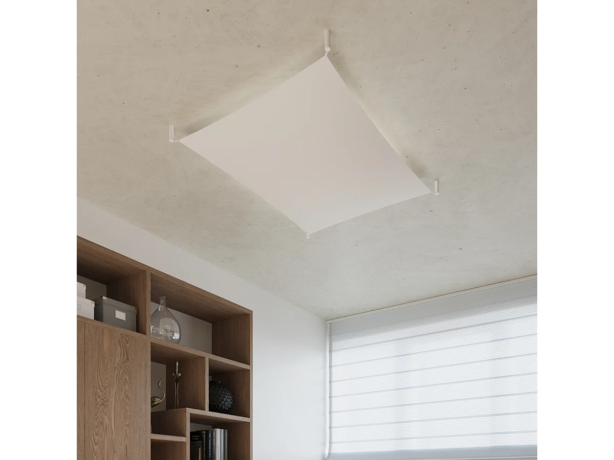 Sollux LUNA Tissu Décoratif Encastré Blanc Clair G13