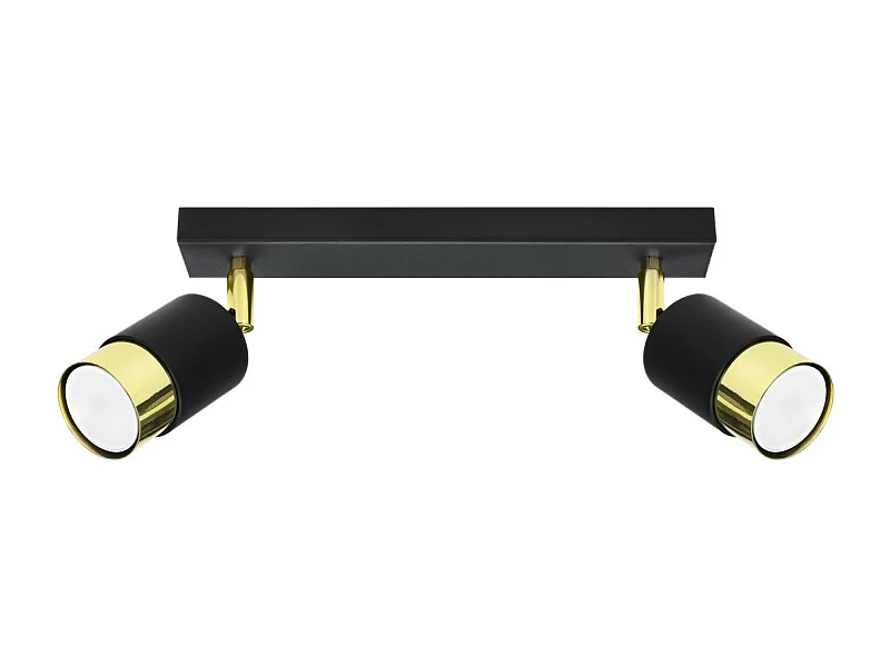 Sollux lichting Nero Twin Deckenstrahler, Schwarz/Gold, 2x GU10