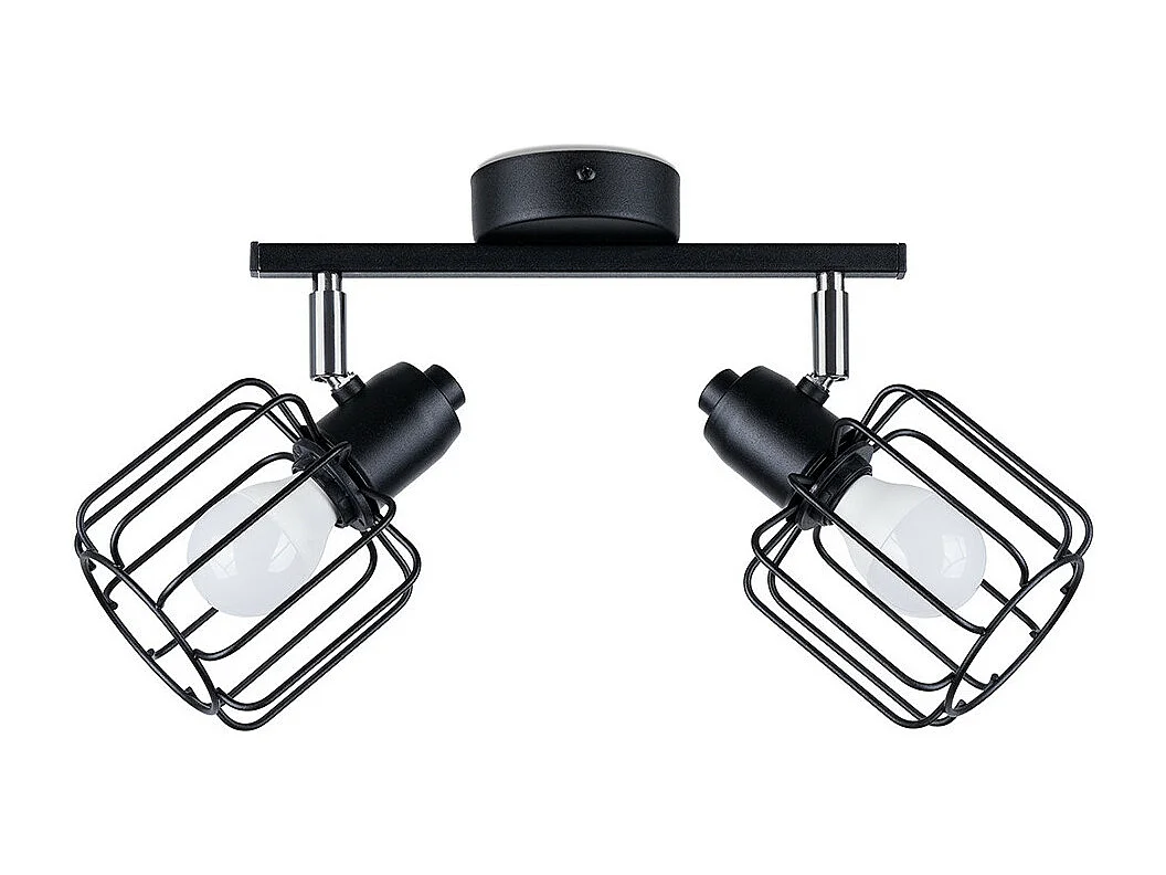 Luminárias De Teto Beluci Moderno, Aço - 2 Lichtbronnen - L.27 X H.19 Cm - Preto