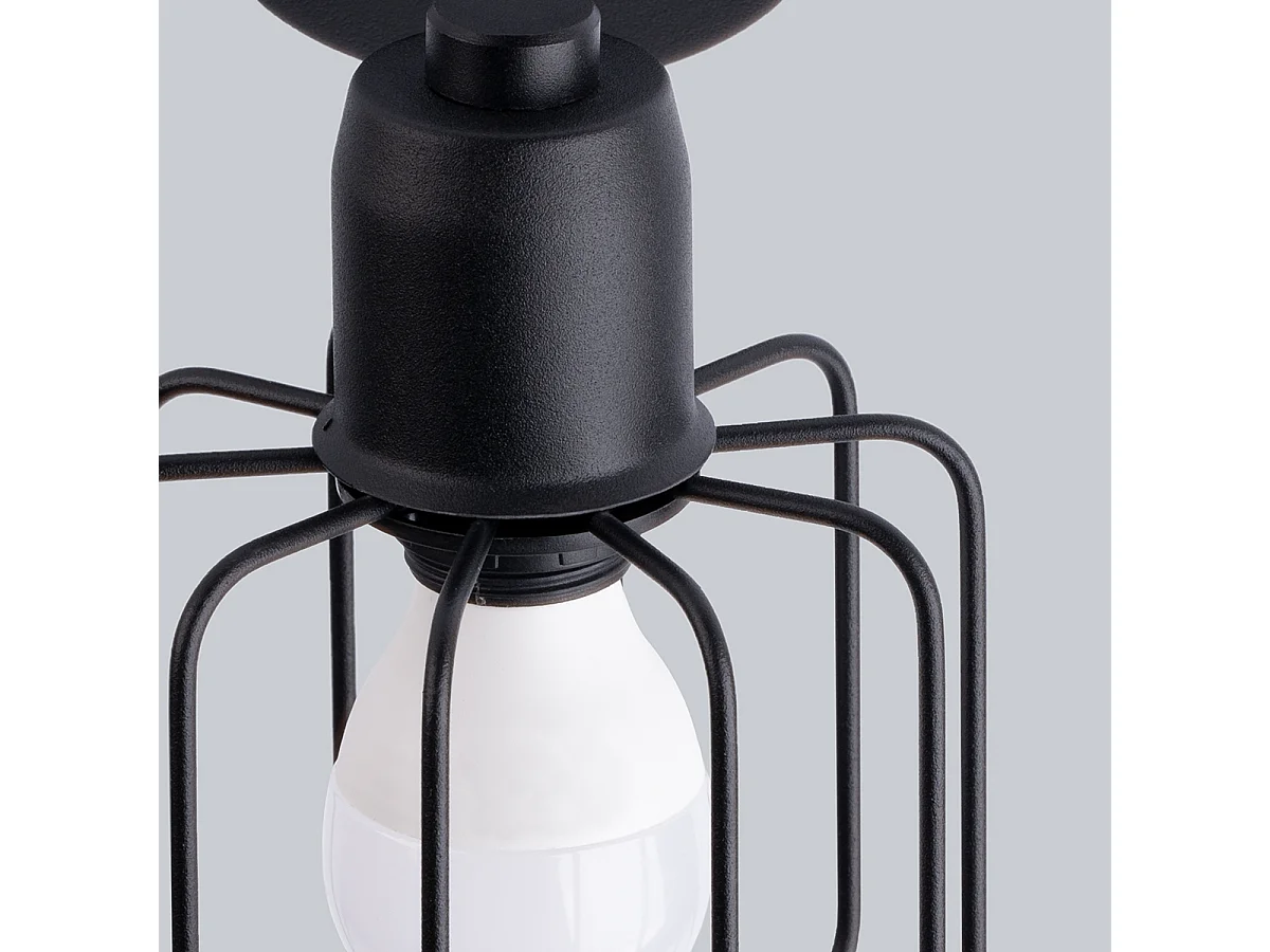 Luminárias De Teto Beluci Moderno, Aço - 2 Lichtbronnen - L.27 X H.19 Cm - Preto