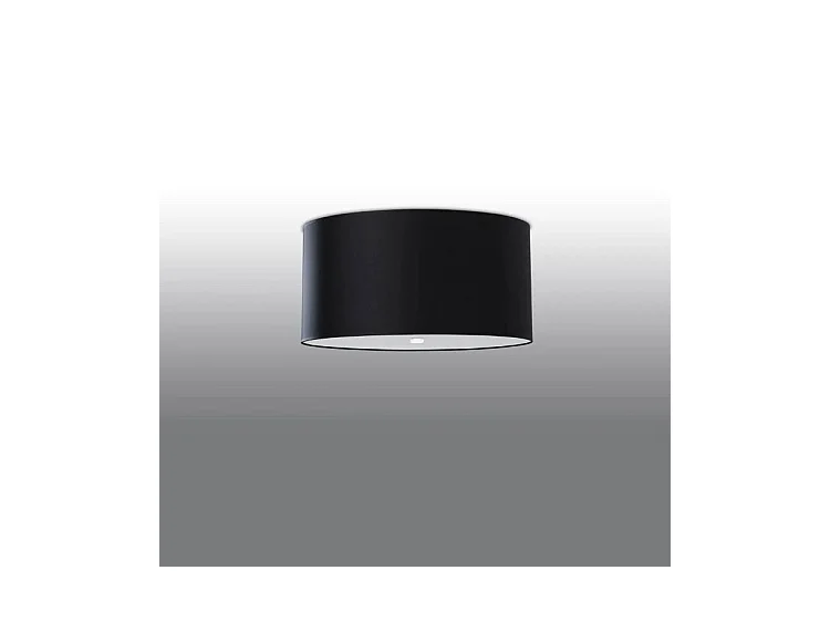 Sollux OTTO Plafonnier Cylindrique Noir 50cm E27