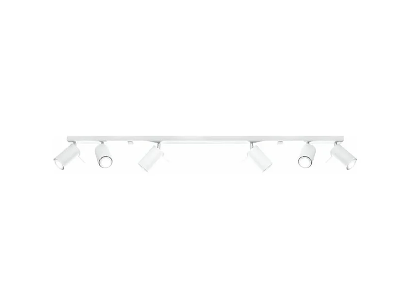 Plafondlampen Ring Modern Van  - 6 Lichtbronnen - L.118 X H.16 Cm - Wit