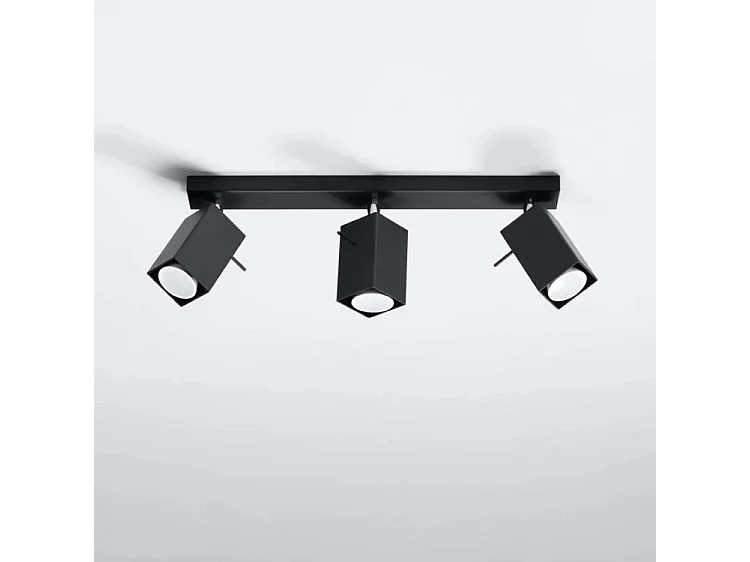 Sollux MERIDA - Barra de 3 focos de luz Negro, GU10