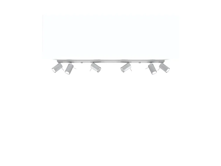 Plafondlampen Ring Modern Van  - 6 Lichtbronnen - L.118 X H.16 Cm - Grijs