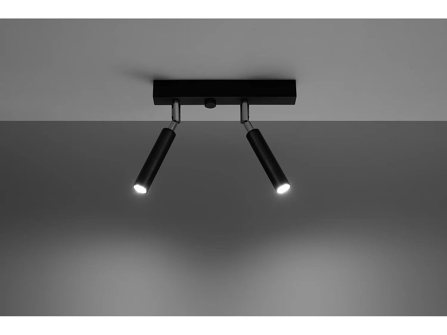 Luminárias De Teto Eyetech Moderno, Alumínio - 2 Lichtbronnen - L.25 X H.20 Cm - Preto