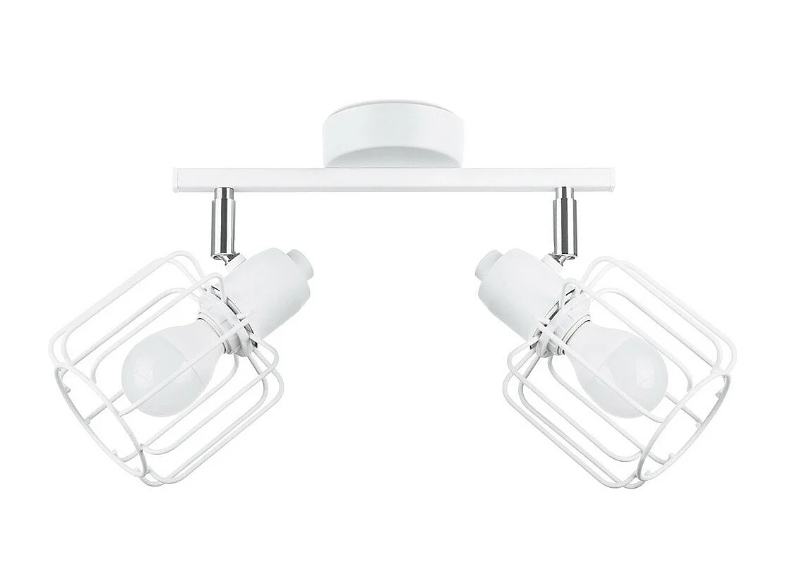 Luminárias De Teto Beluci Moderno, Aço - 2 Lichtbronnen - L.27 X H.19 Cm - Branco