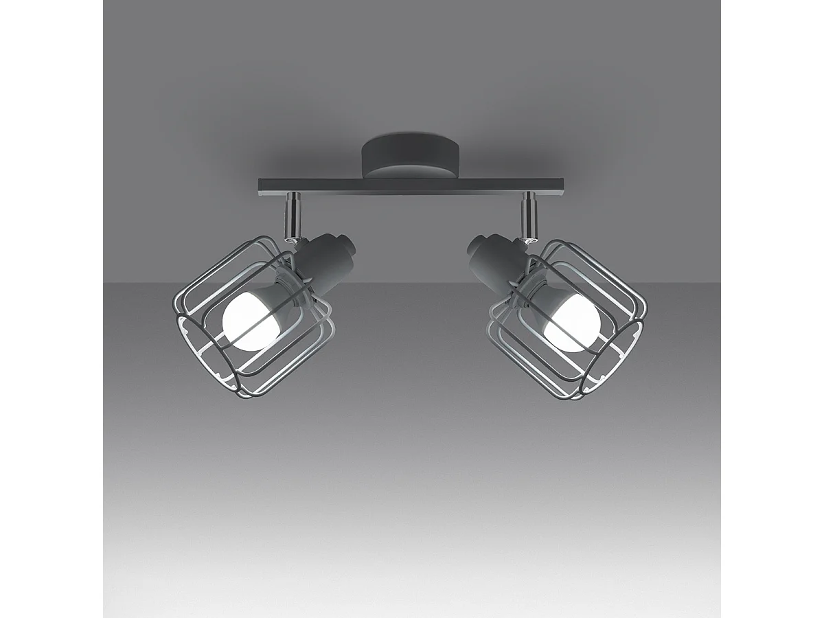 Luminárias De Teto Beluci Moderno, Aço - 2 Lichtbronnen - L.27 X H.19 Cm - Branco