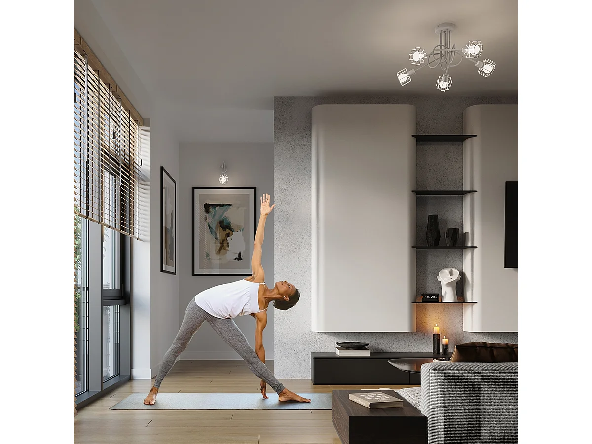 Sollux Beluci Spot de Plafond Twin Blanc