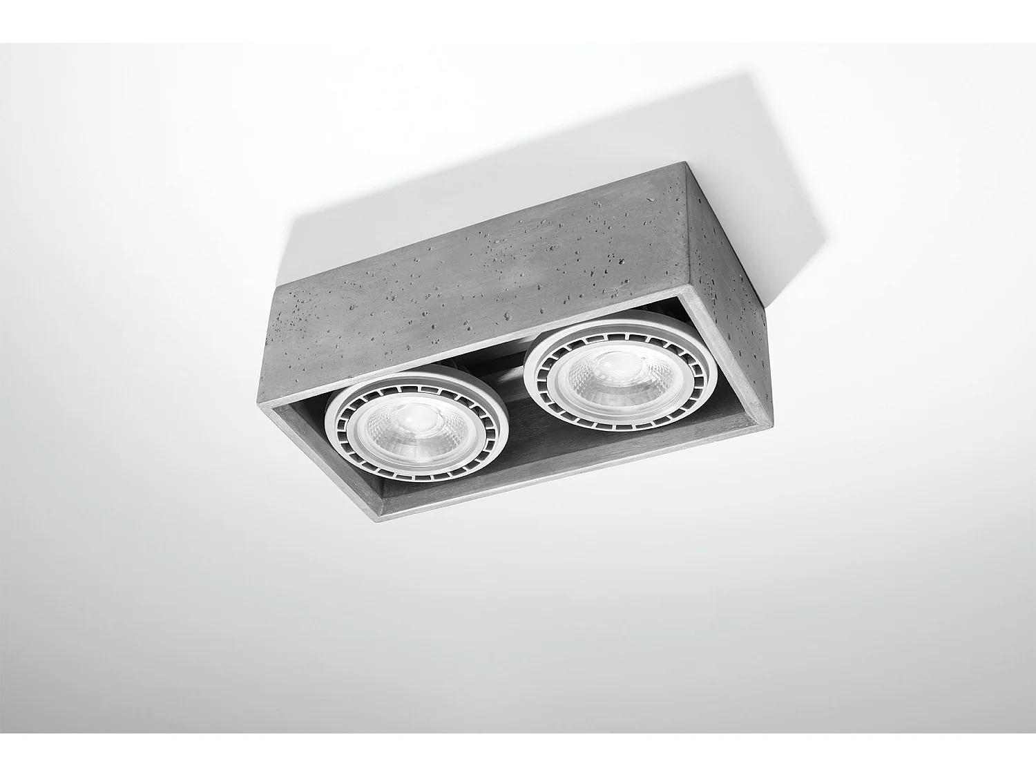 Surface Mounted Twin Abwärtsstrahlers Rectangle Grey GU10 Aufbau-Doppel-Abwärtsstrahlers Rechteck Grau GU10