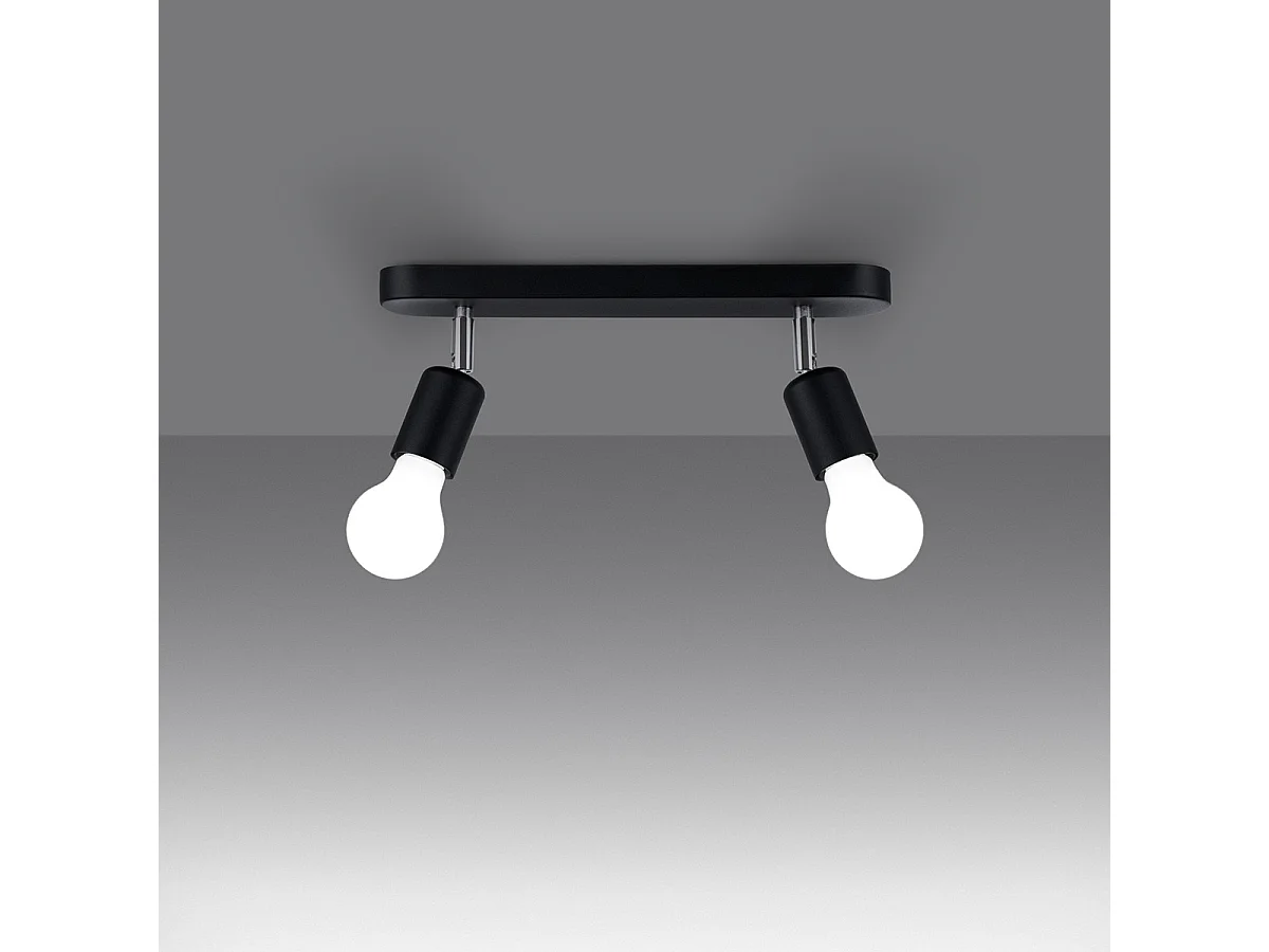 Sollux Fornes Spot de Plafond Twin Noir