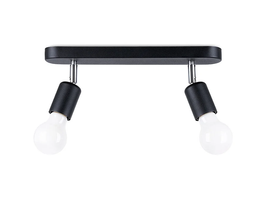 Sollux Fornes Spot de Plafond Twin Noir