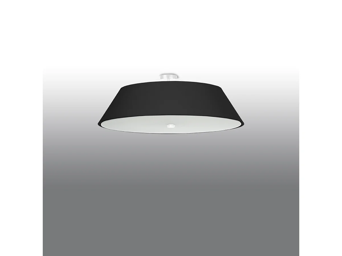 Sollux VEGA Plafonnier Cylindrique Noir 70cm E27