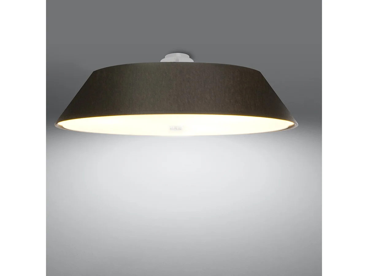 Sollux VEGA Plafonnier Cylindrique Noir 70cm E27