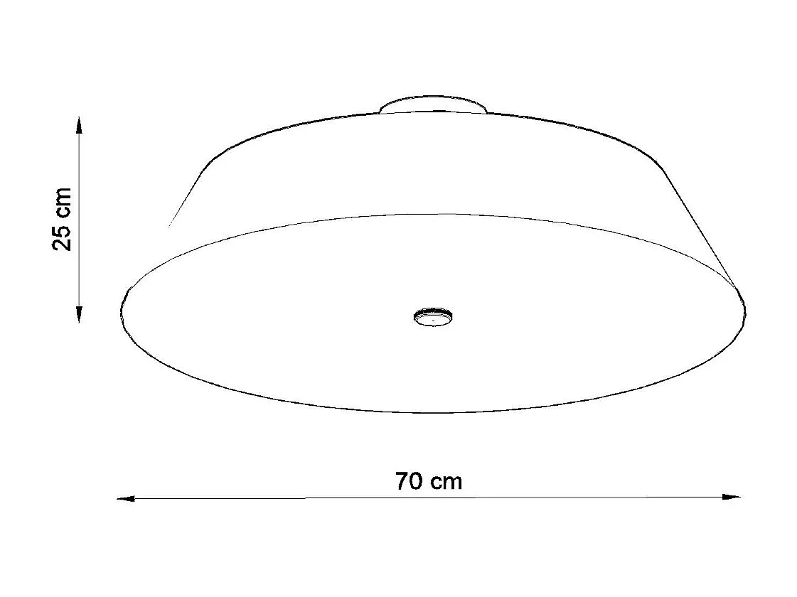 Sollux VEGA Plafonnier Cylindrique Noir 70cm E27