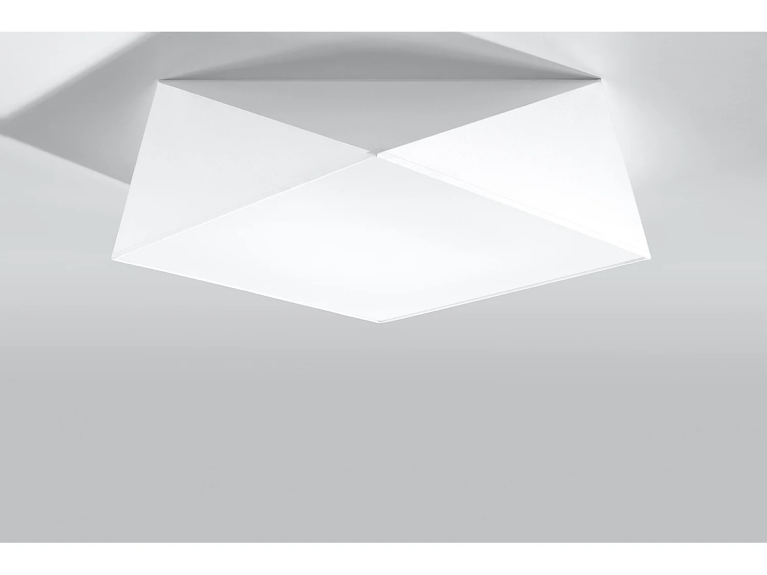 Plafondlampen Hexa Modern Van  - 3 Lichtbronnen - L.45 X H.15 Cm - Wit