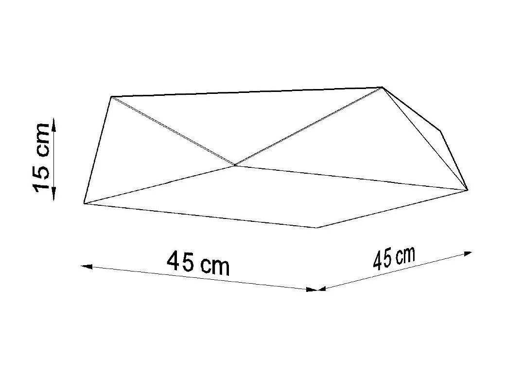 Plafondlampen Hexa Modern Van  - 3 Lichtbronnen - L.45 X H.15 Cm - Wit
