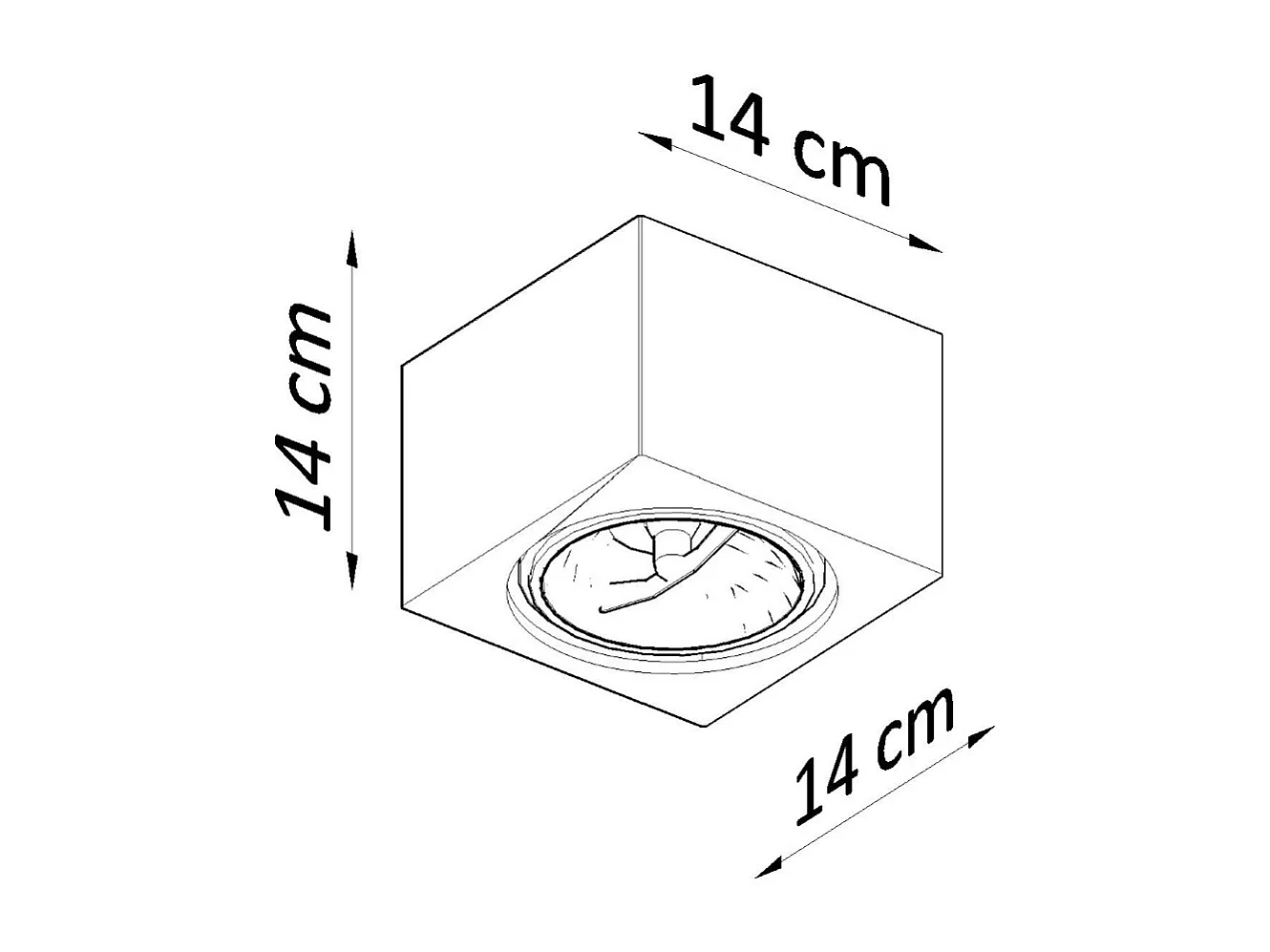 Plafon SEIDA ceramiczny biały