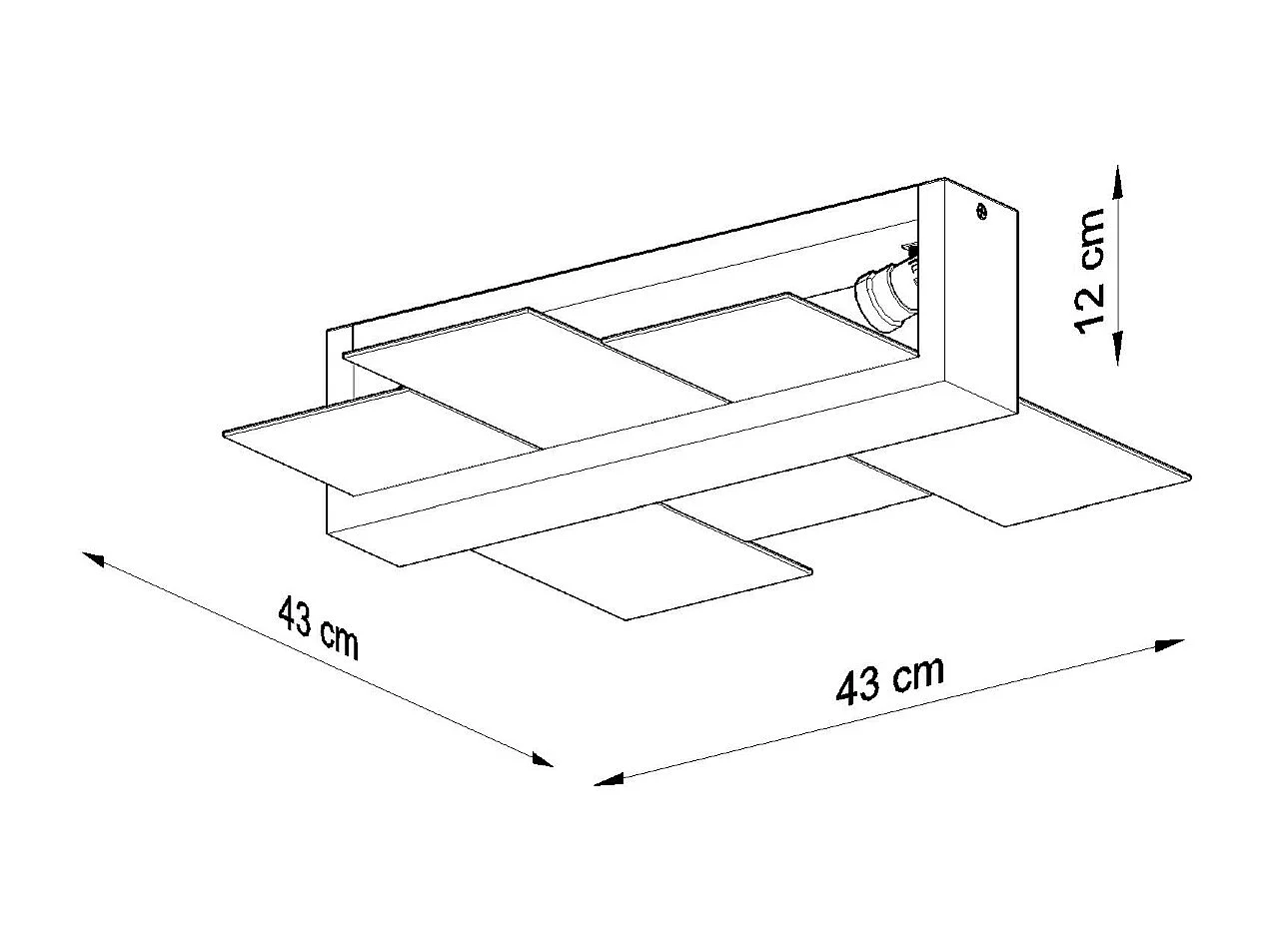 Sollux FENIKS Plafonnier à 2 Lumières Blanc, E27