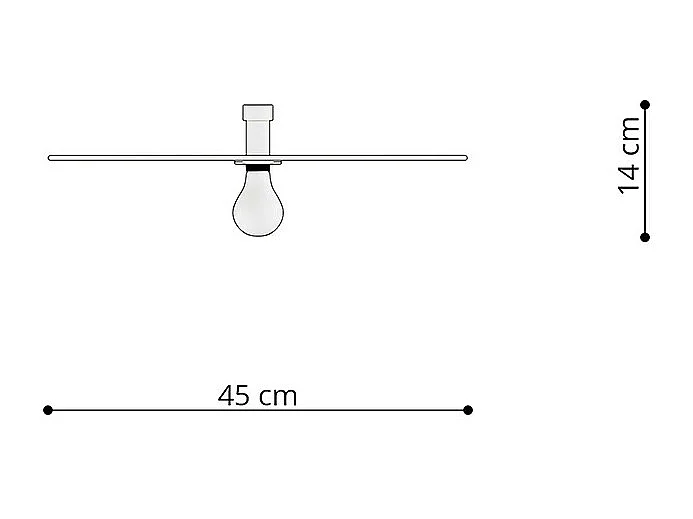 Sollux Lighting Sirkel Lampada da parete, nera, 45 m, 1x E27