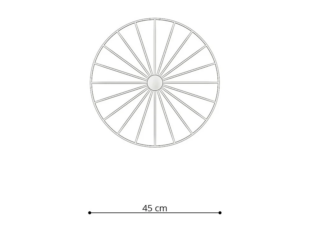 Sollux Lighting Sirkel Lampada da parete, nera, 45 m, 1x E27