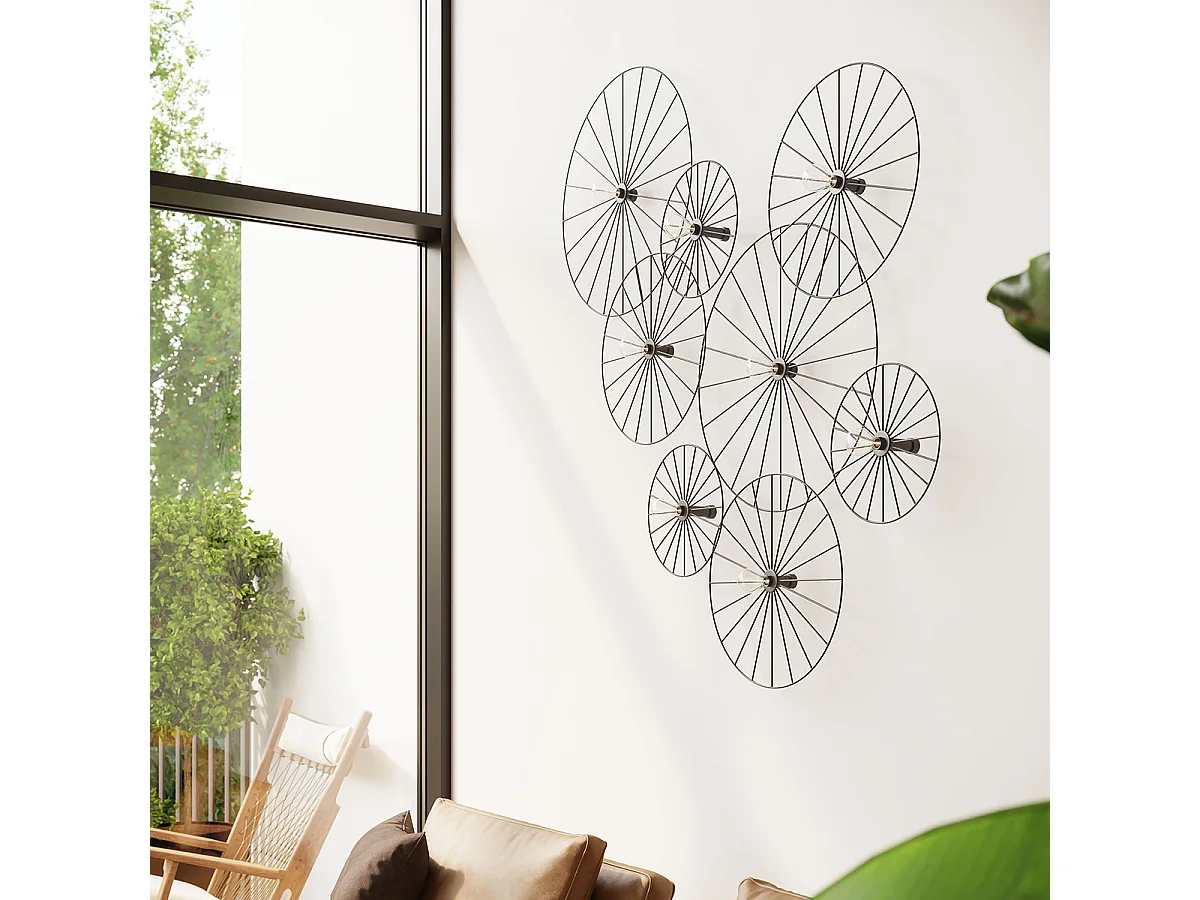 Sollux Lighting Sirkel Applique murale, noir, 45m, 1x E27