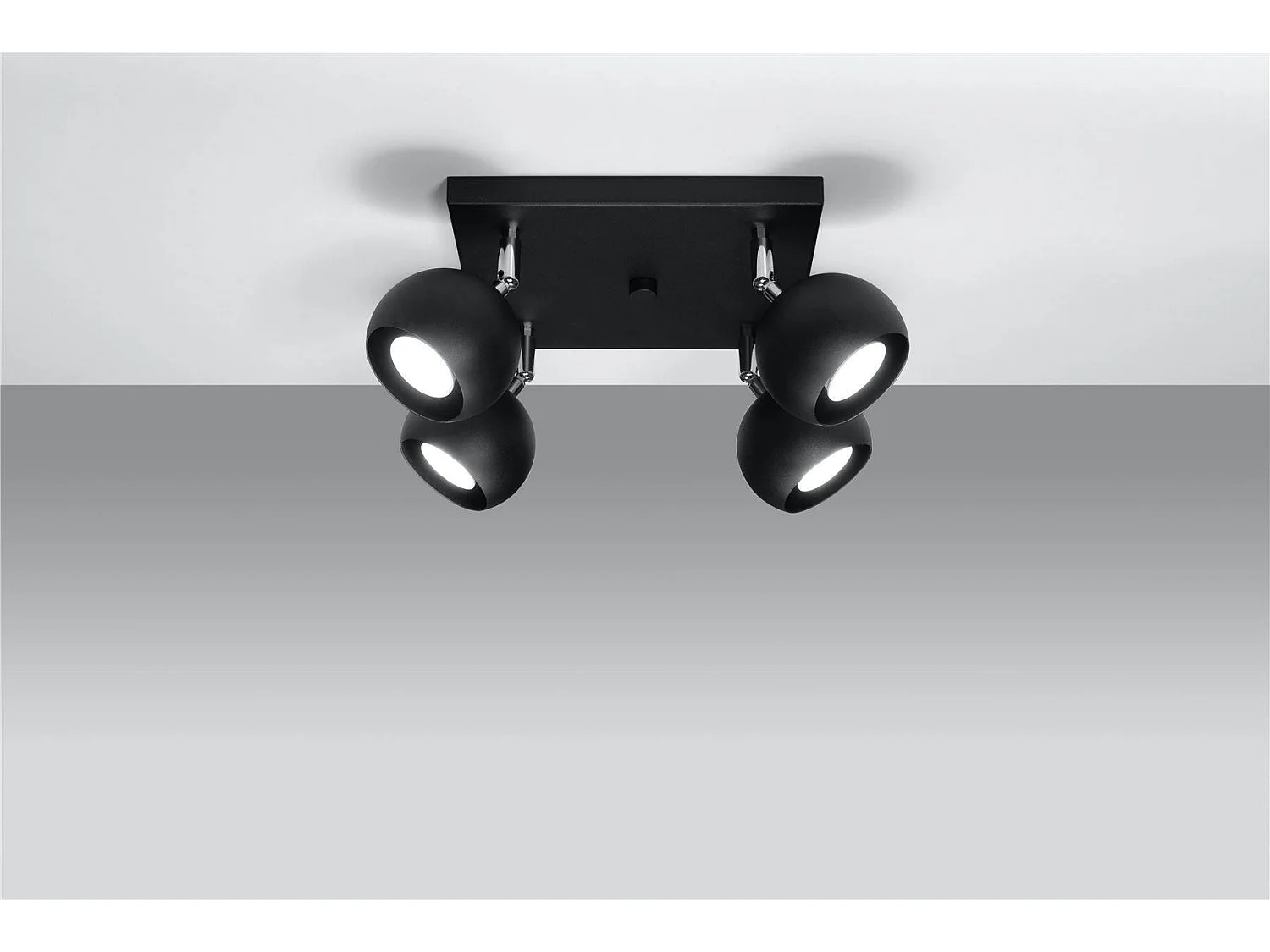 Sollux OCULARE Projecteur à 4 lumières noir, GU10