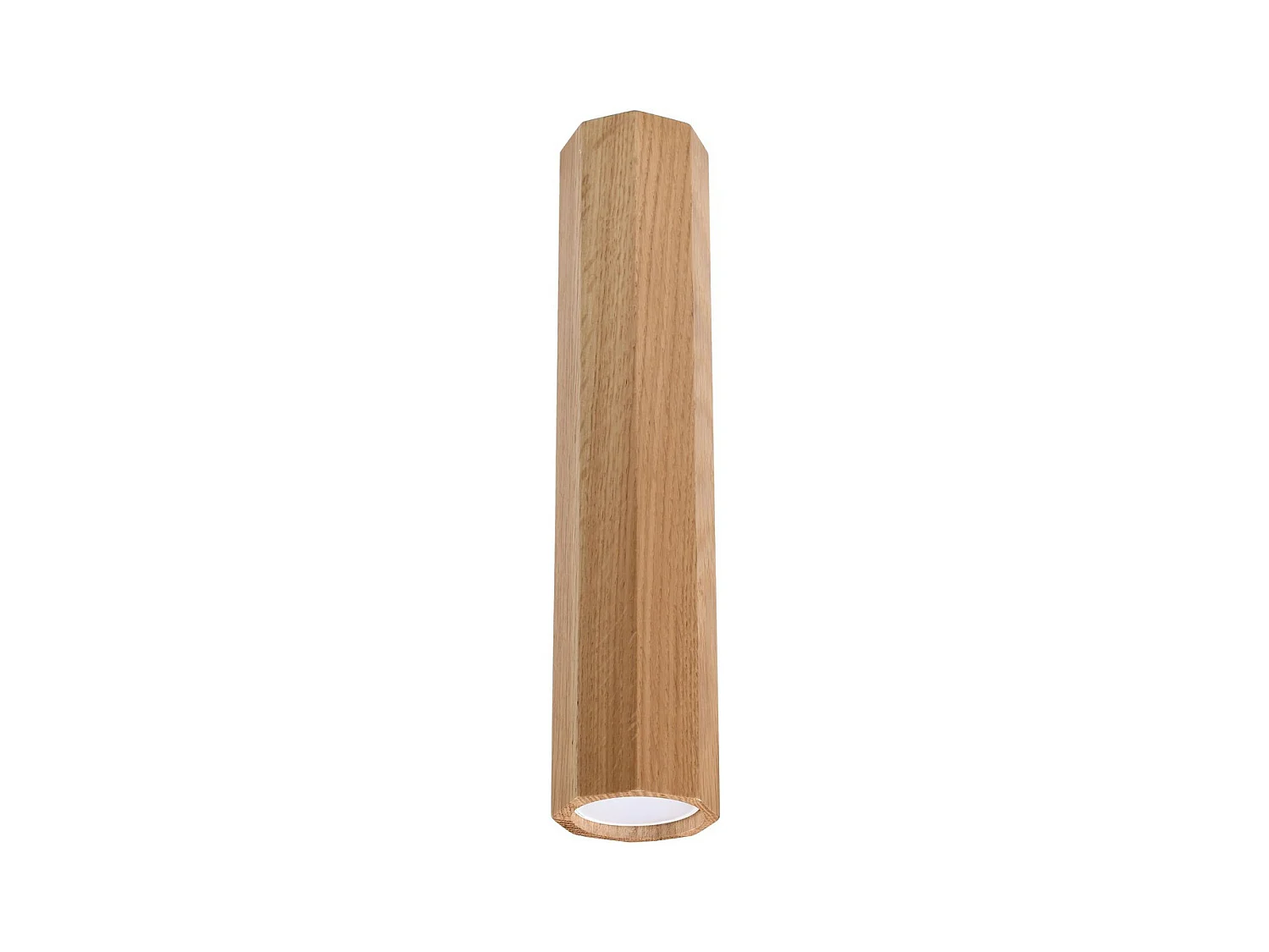 Sollux Lighting Zeke Bois de plafonnier octogonal monté en surface en chêne, 17,5 cm