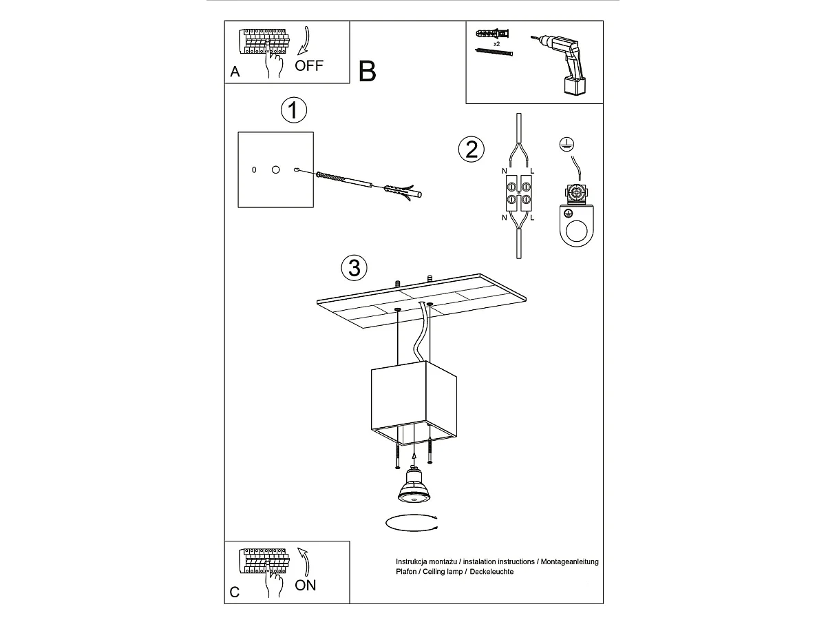 Luminárias De Teto Quad Moderno, Alumínio - 1 Lichtbronnen - L.10 X H.10 Cm - Antracite