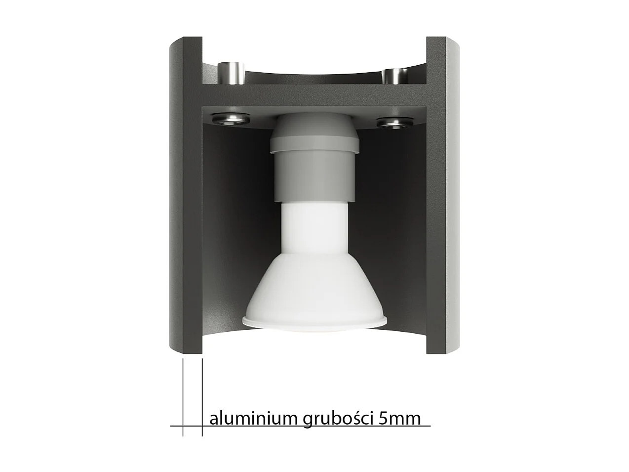 Sollux ORBIS - 1 Lichtoberflächenmontiertes Abwärtsstrahler Grau, GU10