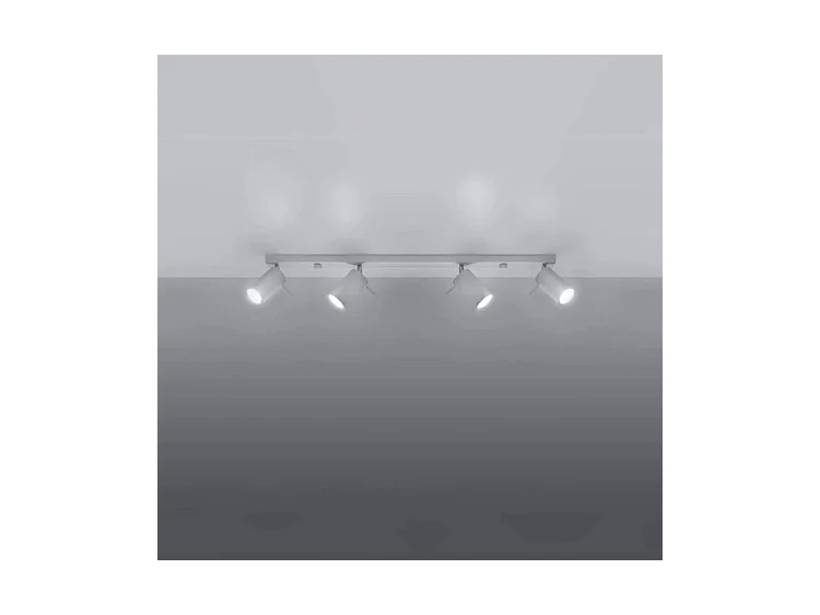 Plafondlampen Ring Modern Van  - 4 Lichtbronnen - L.80 X H.16 Cm - Wit