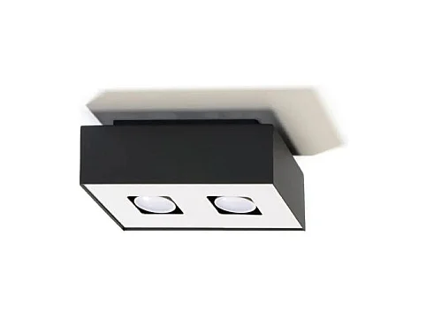 Sollux MONO Plafonnier à 2 Lumières Noir et Blanc, GU10