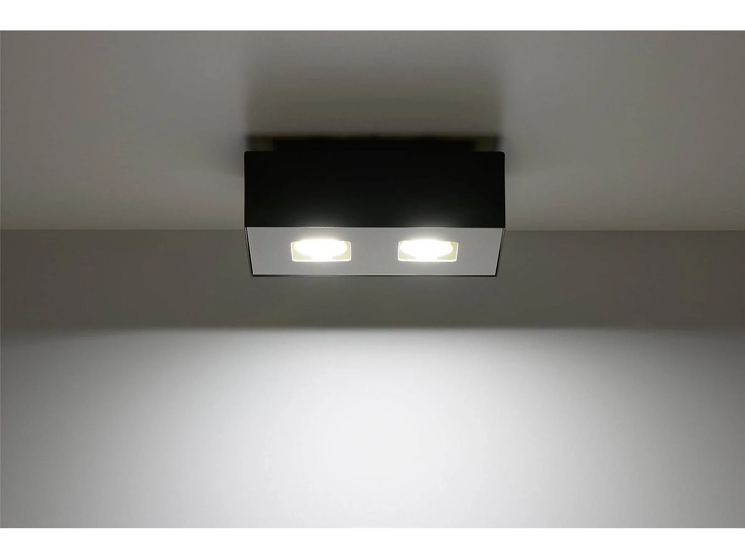 Plafondlampen Mono Minimalistisch Van  - 2 Lichtbronnen - L.24 X H.11 Cm - Zwart Wit