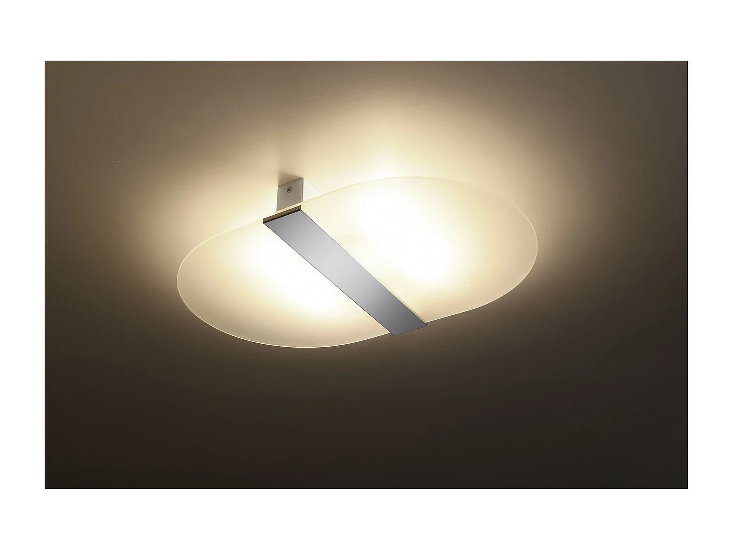 Sollux lichting Salia Dekorative Unterputz-Deckenleuchte, Weiß, Chrom, 2x G9