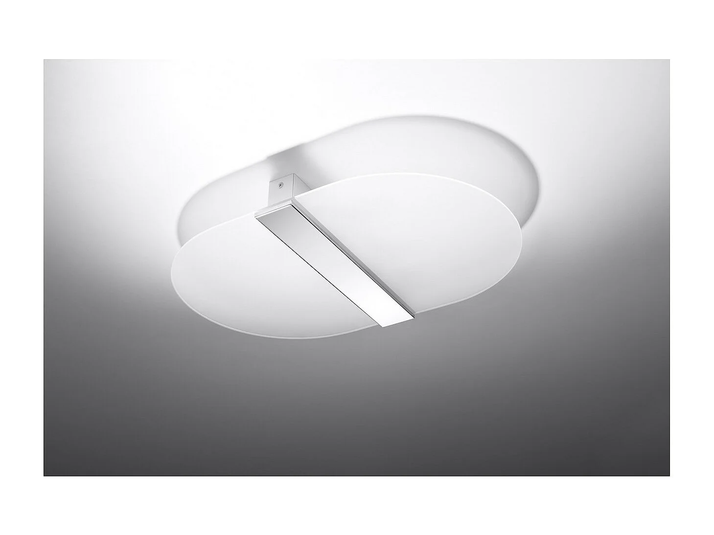 Plafondlampen Salia Modern Van  - 4 Lichtbronnen - L.45 X H.5,5 Cm - Chroom