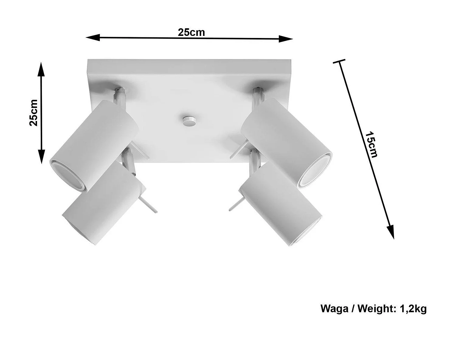 Sollux RING Projecteur à 4 lumières blanc, GU10
