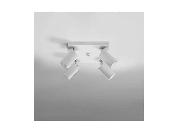 Plafondlampen Ring Modern Van  - 4 Lichtbronnen - L.25 X H.16 Cm - Wit