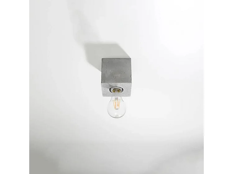 Plafondlampen Ariz Industrieel Van  - 1 Lichtbronnen - L.10 X H.10 Cm - Grijs