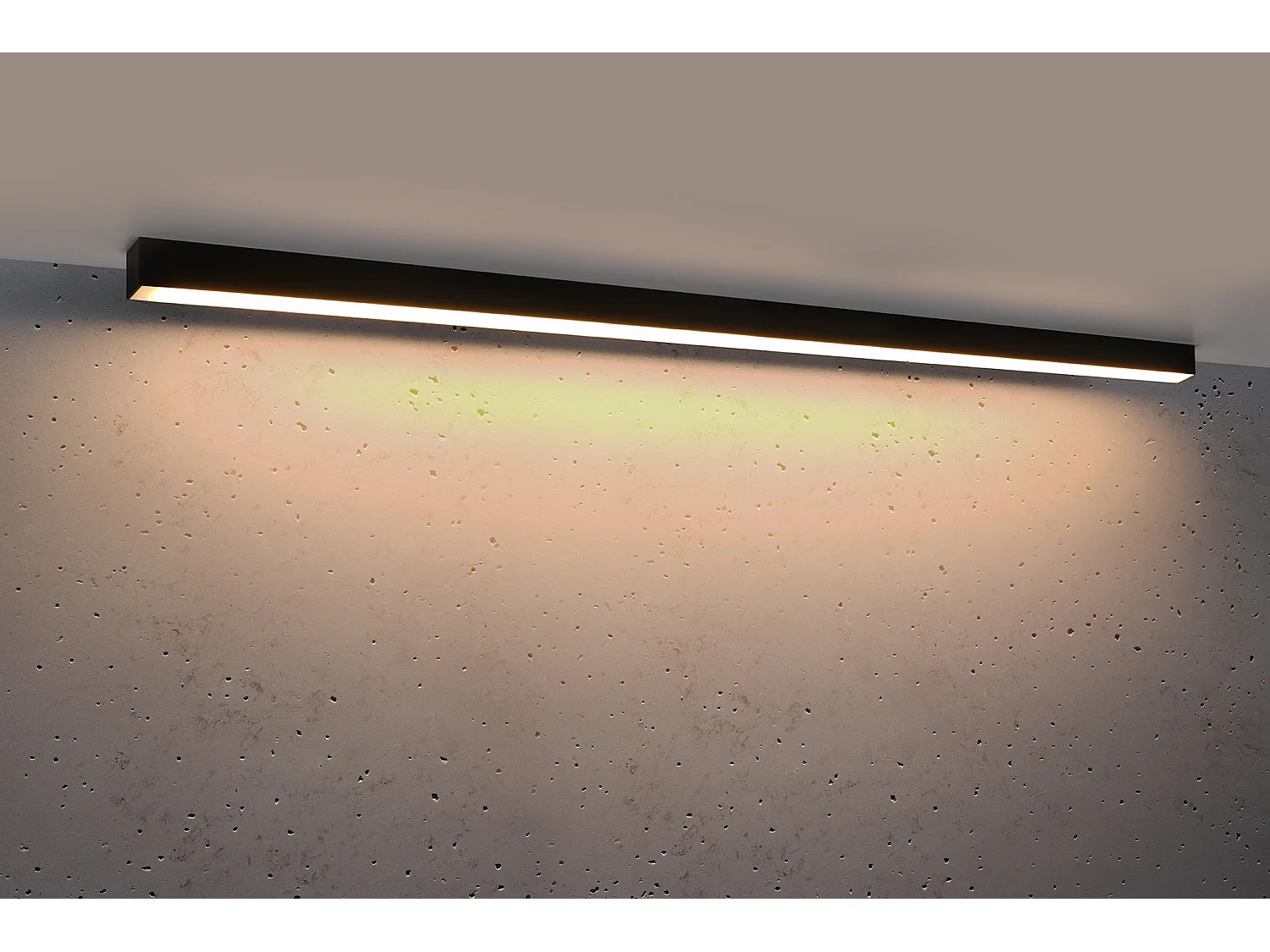 Integrated LED  145cm Linear Flush licht Black 3000K Integriertes LED 145cm Lineares Unterputzlicht Schwarz 3000K