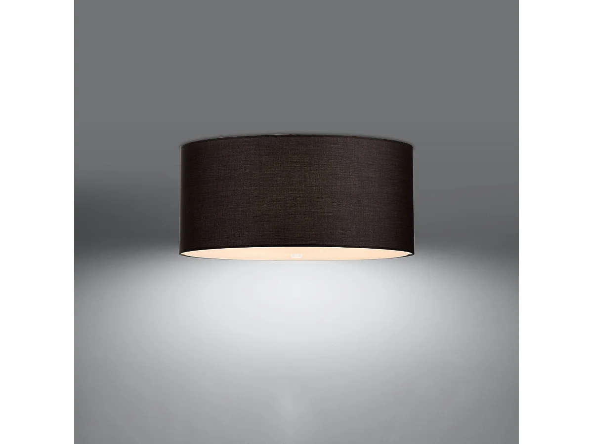 Sollux OTTO Plafonnier Cylindrique Noir 60cm E27
