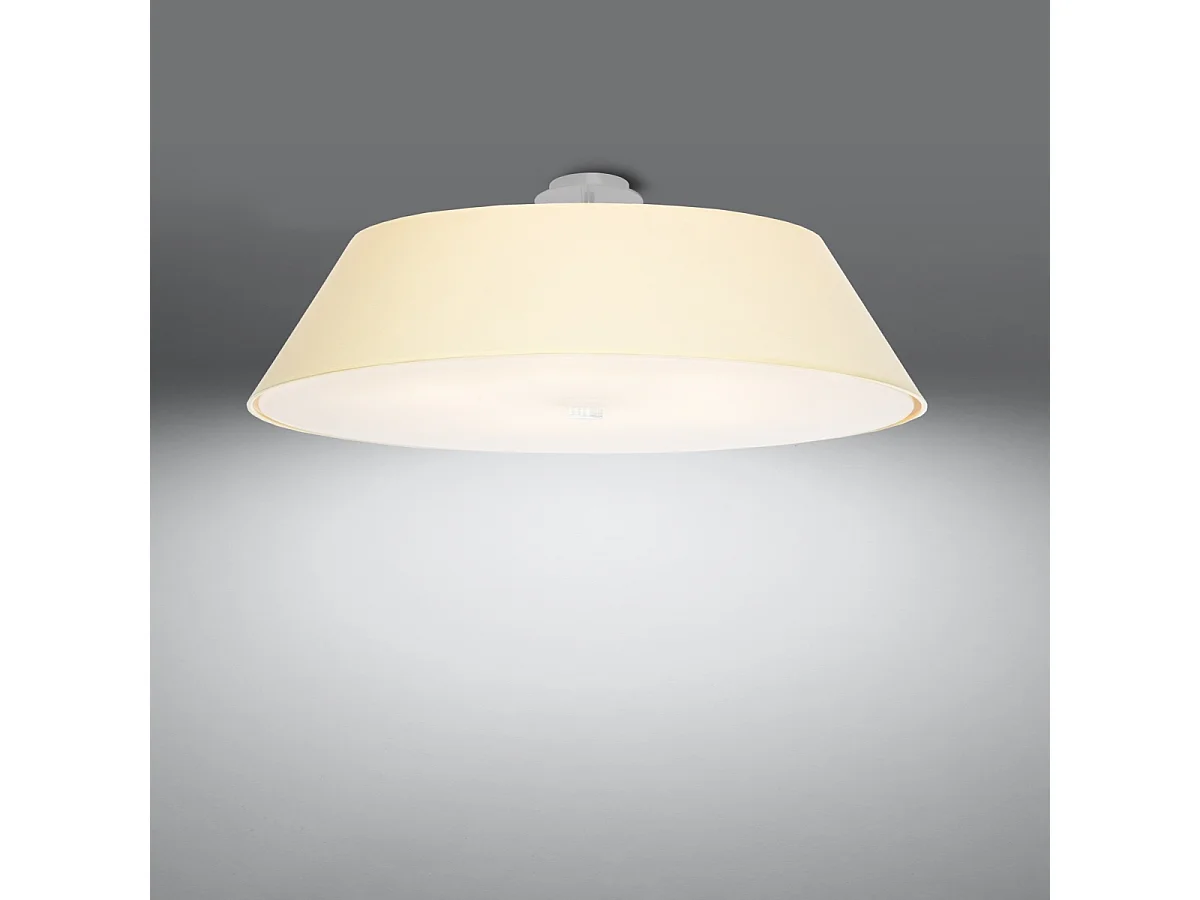 Sollux VEGA Plafonnier Cylindrique Blanc 60cm E27