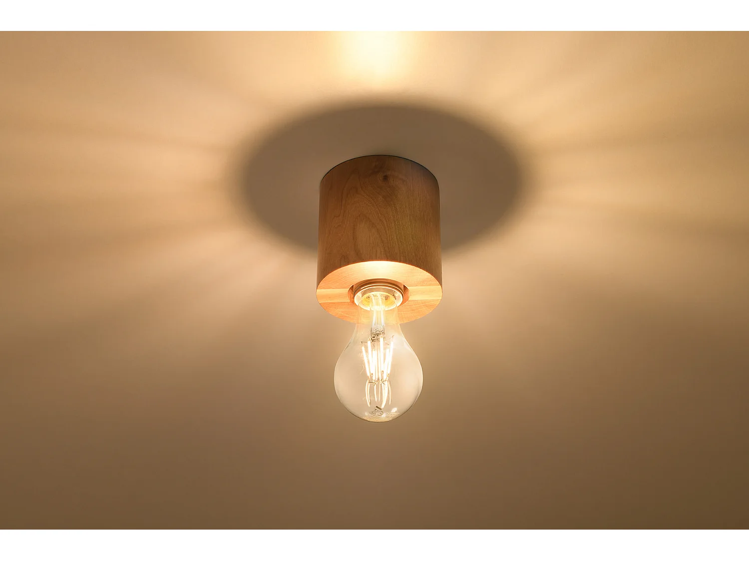 Sollux SALGADO Plafonniers encastrables Flush Light Bois Naturel E27