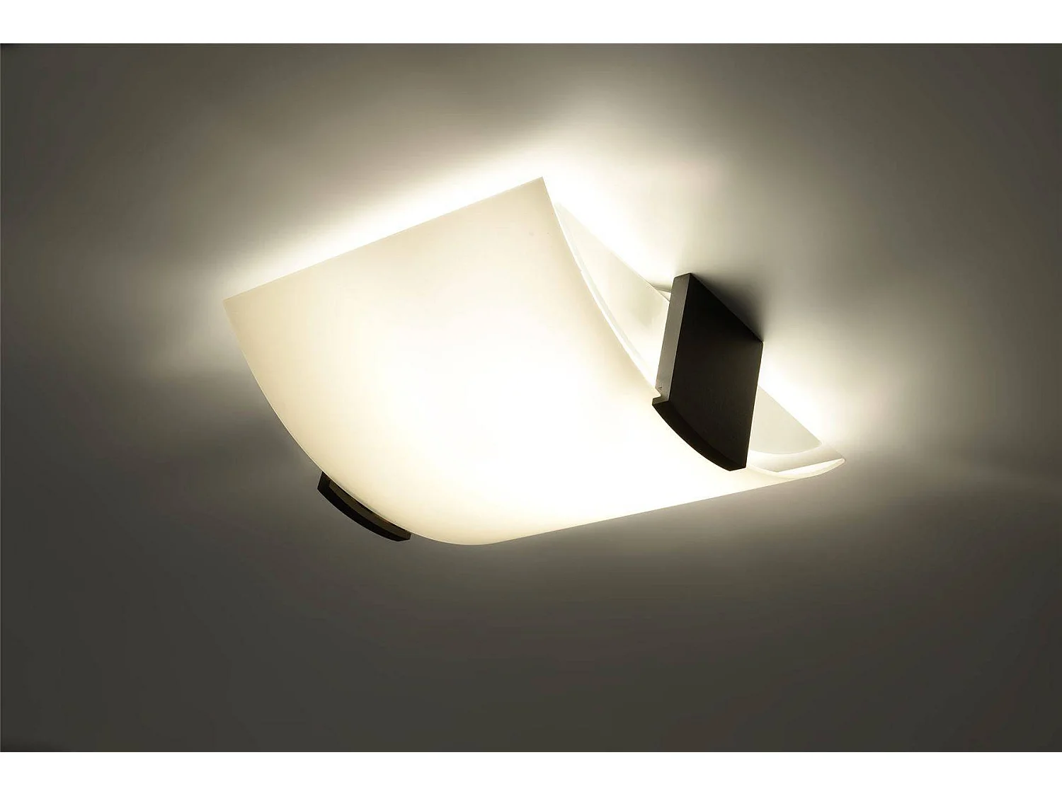 Sollux EMILIO Plafonnier à 2 Lumières Blanc, Wengé, E27