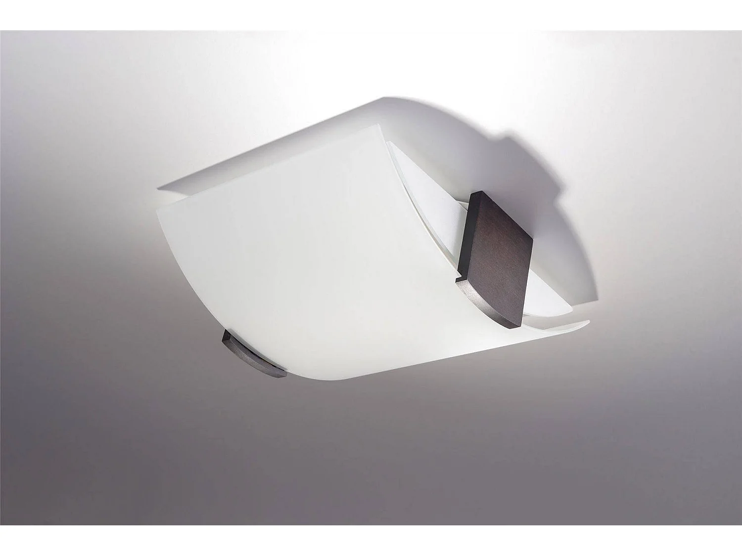 Sollux EMILIO Plafonnier à 2 Lumières Blanc, Wengé, E27