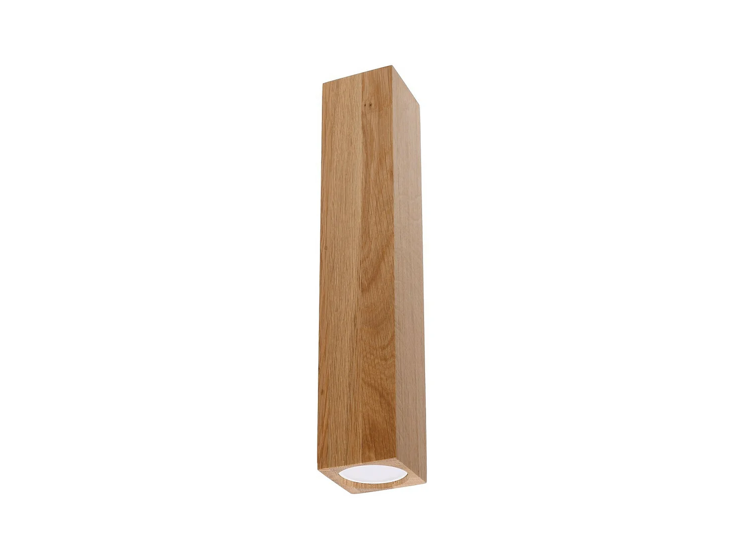 Sollux Lighting Keke Bois de plafonnier carré en chêne monté en surface, 17 cm