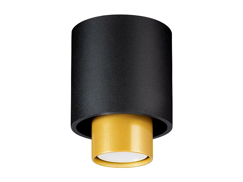 Sollux Lighting Nesi Downlight de superficie, negro, dorado, 1x GU10