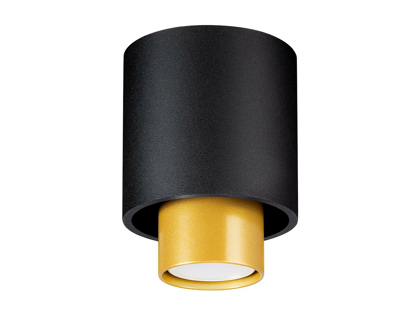 Sollux lichting Nesi Aufbau-Abwärtsstrahler, Schwarz, Gold, 1x GU10